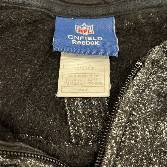 Minnesota Vikings NFL On Field Reebok Men’s Full Zip Hooded Sweatshirt Small - Picture 7 of 8